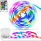 Buy now echosari Battery Powered Led Strip Lights with Remote Warm White, 8 Modes, Dimmable, Timer, Self-Adhesive, Cuttable, Waterproof, 9.8FT 90Led Strip Lights for TV Kitchen Cupboard Bedroom Decor RGB 5050 at indiglob india