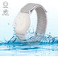 Kids Wristband Compatible with Apple AirTag, Protective Case for Air Tag GPS Tracker Holder with Nylon Bracelet, Adjustable Anti Lost Watch Band for Toddler Child Elder(Grey)