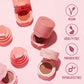 KAJA Blusher - Cheeky Stamp 02 Saucy | Buildable & Blendable Shade with Heart-shaped Applicator, Sunkissed Finish, Travel size, Hygienic, Suitable for Beginners, Portable, Korean Makeup, 0.17 Oz