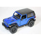 KiNSMART - Jeep Wrangler Rubicon Off Road 4x4 5 inch 1:34 Scale Die Cast Model Replica Toy Car (Blue Hardtop)