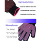 2 Pcs Professional Heat Resistant Glove for Hair Styling Heat Blocking Gloves for Curling, Flat Iron and Hair Styling Tools, Silicone Bump, Pink Edge
