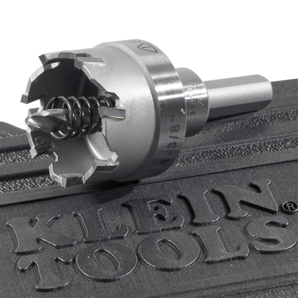 Buy now Klein Tools 31872 Heavy Duty Hole Saw Kit, Includes Carbide Hole Cutters and Pilot Bit in Rust-Proof Molded Plastic Case, 4-Piece at indiglob india
