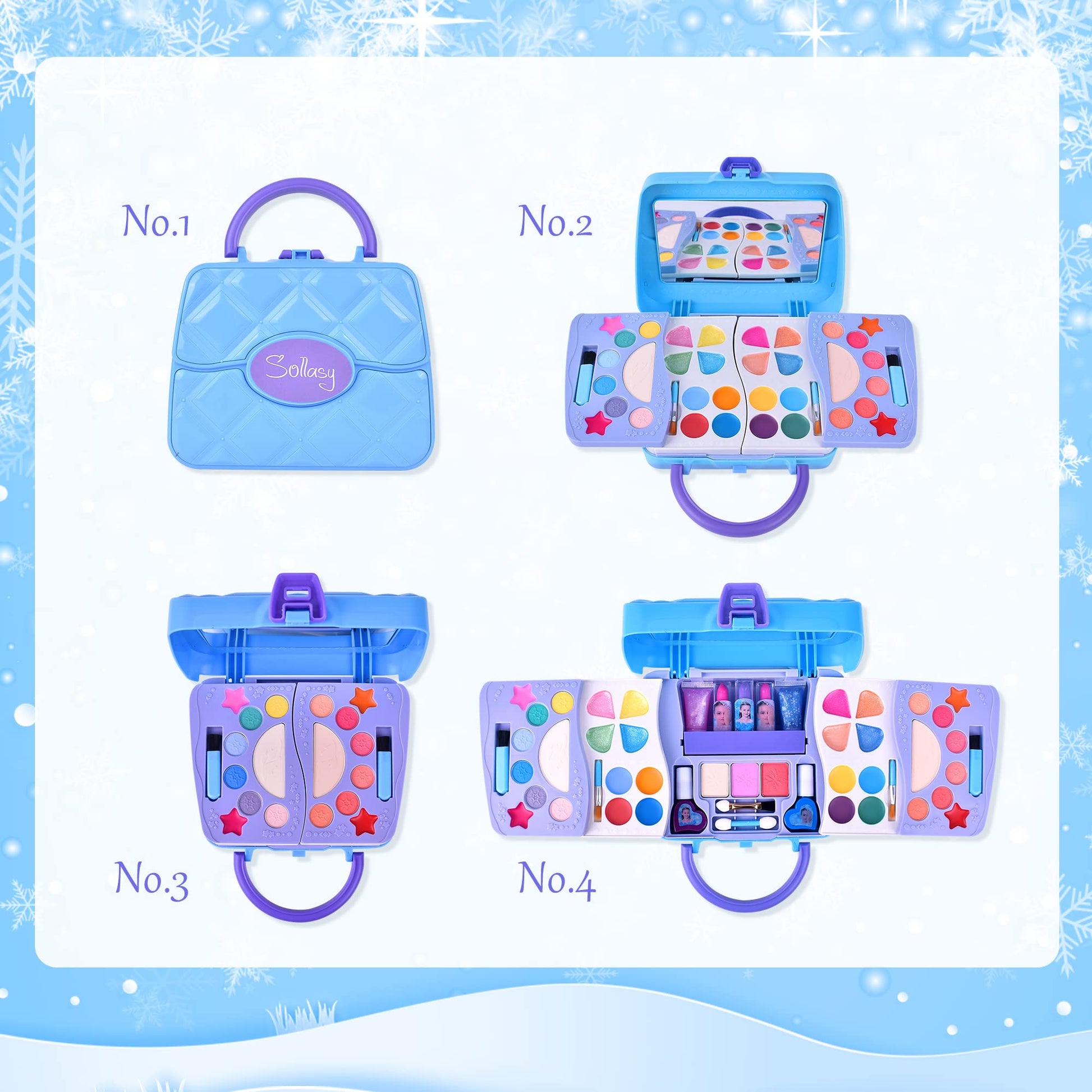 Buy now Kids Makeup Kit for Girl Kids Toys Makeup for Kids 50PCS Play Makeup Set Washable Cosmetic Non-Toxic Toddlers Pretend Frozen Makeup Birthday Gifts for Age 3 4 5 6 7 8 9 10 11 12 Years Old at indiglob india