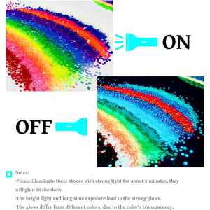 Glow in The Dark Diamond Painting Beads for Diamond Dots Accessories, 20 Colors Round Diamond Painting Drills Flatback Rhinestones for Crafts, Diamonds for Diamond Painting Bead Art Gem Art, 4000PCS