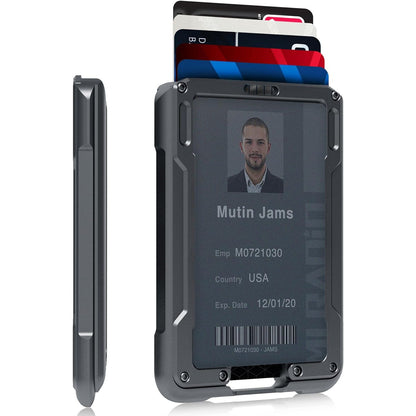 MURADIN Aluminum Wallet for ID – Metal Card Holder RFID Wallets – Minimalist Cards Case for Men