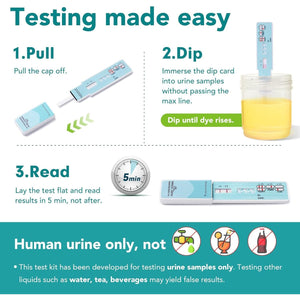 Easy@Home Marijuana Urine Drug Test Kit [15 Pack] - THC Tests for Home Use - Weed Detox Testing Kits with 50ng/ml Cutoff Level #EDTH-114