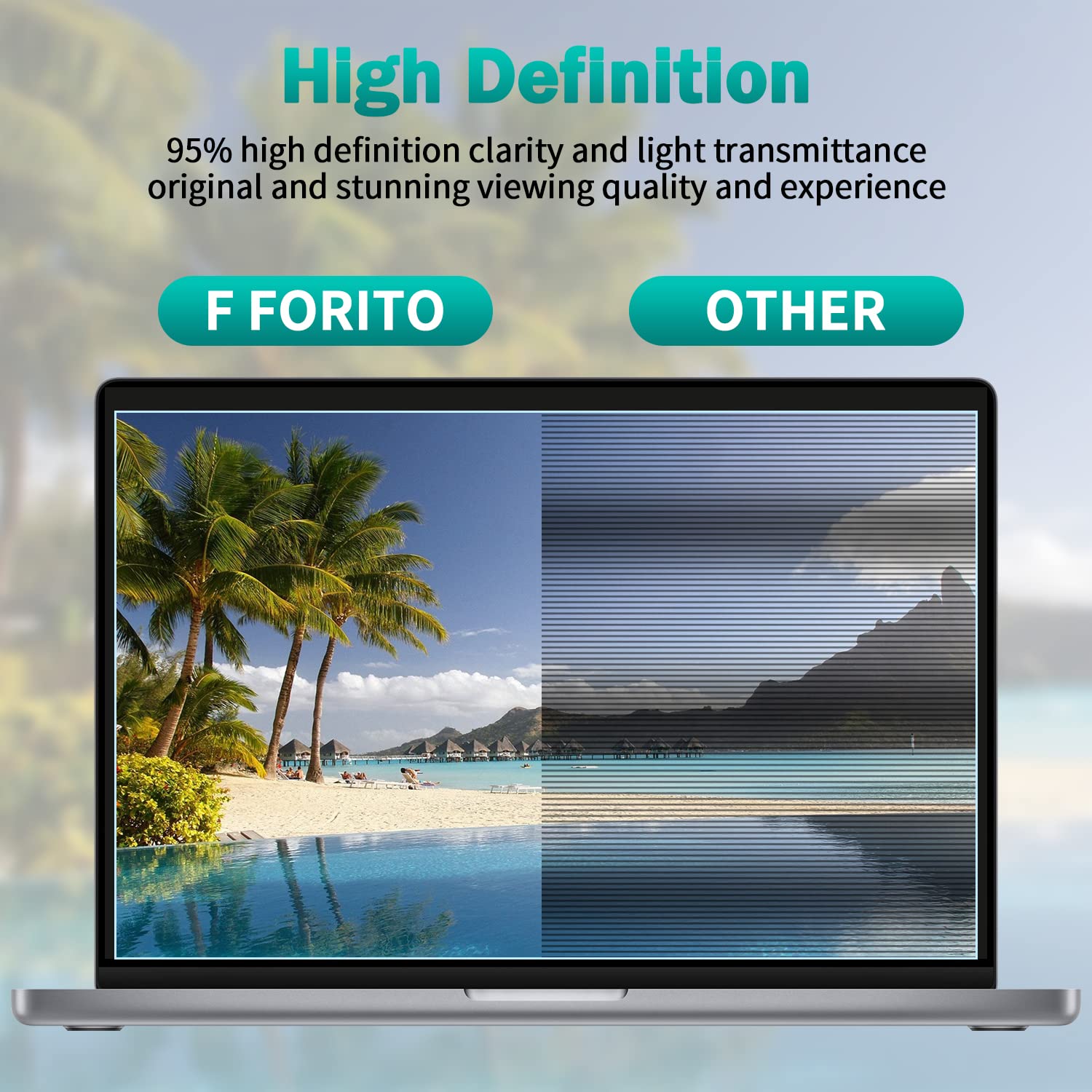 Buy now F FORITO 2-Pack 15.6 Inch Anti Blue Light Laptop Screen Protector, Eye Protection Anti Glare Matte Computer Screen Cover for 15.6" Laptop with 16:9 Aspect Ratio, Reduce Eye Strain and Touch Sensitive at indiglob india
