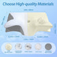 HOMCA Memory Foam Cervical Pillow, 2 in 1 Ergonomic Contour Orthopedic Pillow for Neck Pain, Contoured Support Pillows for Side Back Stomach Sleepers