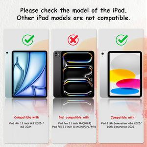 bersem 2-Pack Paperfeel Screen Protector for iPad A16 11th/10th Generation (11/10.9 Inch, 2025/2022) & iPad Air 11 Inch M3 2025/M2 2024, Matte PET Film, Anti-Glare, Case Friendly, EZ Kit