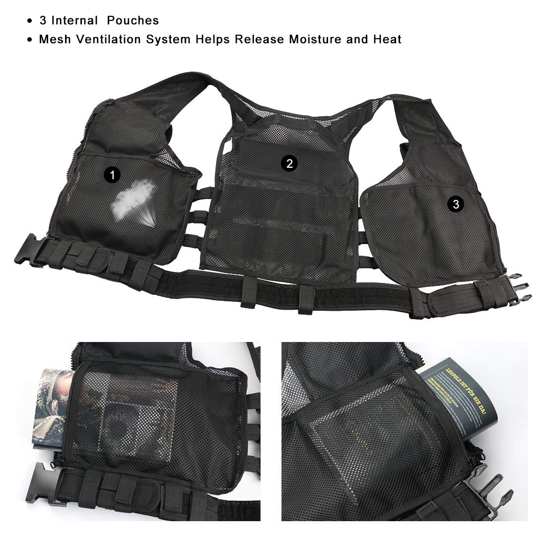 Buy now Marmot Tactical Vest Durable Mesh Vest with Detachable Belt & Holster for Subcompact/Compact/Standard Pistol at indiglob india