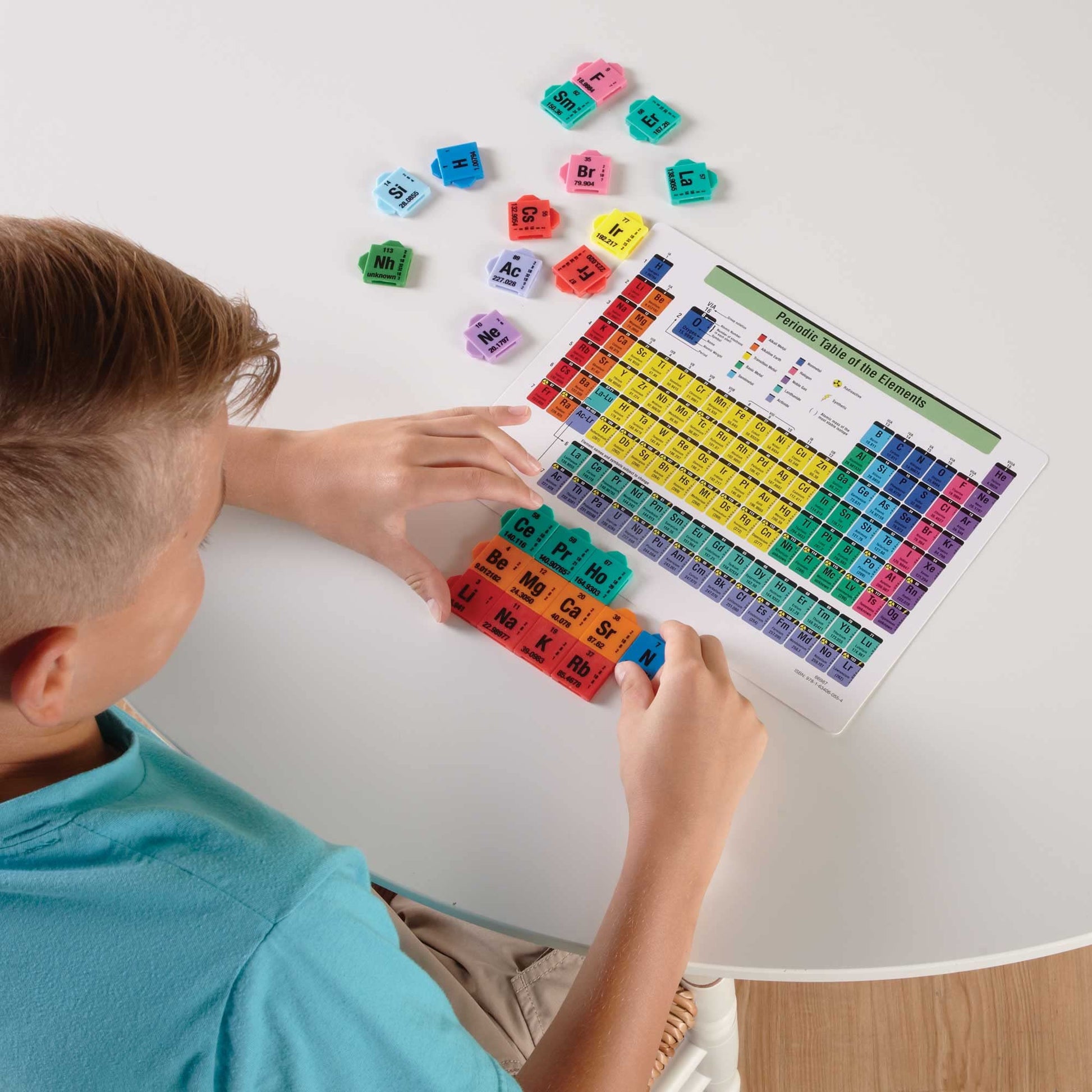 Buy now hand2mind Connecting Color Tiles Periodic Table for Kids Ages 10-13, Learn About Elements and Chemistry at Home, Atomic Number, Symbol, Weight, and Electron, Homeschool Supplies (163 Tiles) at indiglob india
