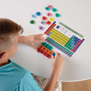 Buy now hand2mind Connecting Color Tiles Periodic Table for Kids Ages 10-13, Learn About Elements and Chemistry at Home, Atomic Number, Symbol, Weight, and Electron, Homeschool Supplies (163 Tiles) at indiglob india