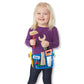 Buy now Melissa & Doug Deluxe Tool Belt Set - 5 Wooden Tools, 8 Building Pieces, Adjustable Belt at indiglob india