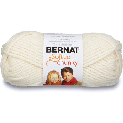 Bernat Softee Chunky Yarn, 3.5 Oz, Gauge 6 Super Bulky, Grey Heather