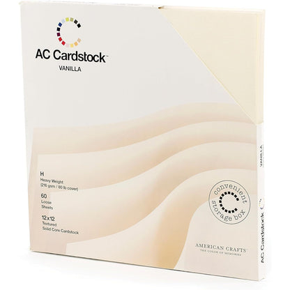 Cardstock 12x12 Scrapbook Paper Pack - Textured Heavy Duty Red Paper for Die Cutting, Card Making, Crafts - 60 Square Sheets, 80lb (216gsm), Solid Core