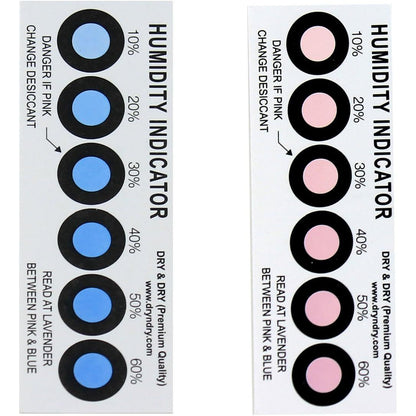 Premium Humidity Indicator Cards 20 Pack(Reusable) - 10-60% 6 Spot(20 Cards)