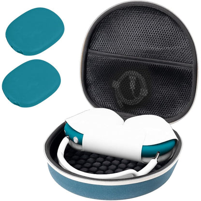 ProCase Hard Case for AirPods Max, Travel Carrying Headphone Case with Silicone Earpad Cover & Mesh Pocket, AirPods Max Protective Portable Storage Bag -Black