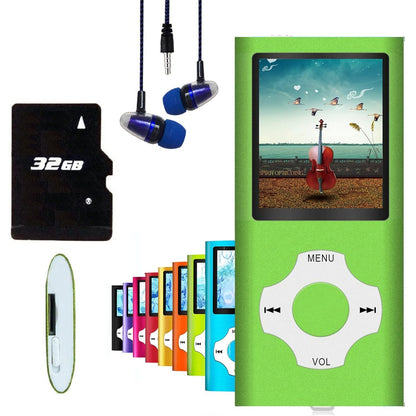 MP3 Player / MP4 Player, Hotechs MP3 Music Player with 32GB Memory SD Card Slim Classic Digital LCD 1.82'' Screen MINI USB Port with FM Radio, Voice Record