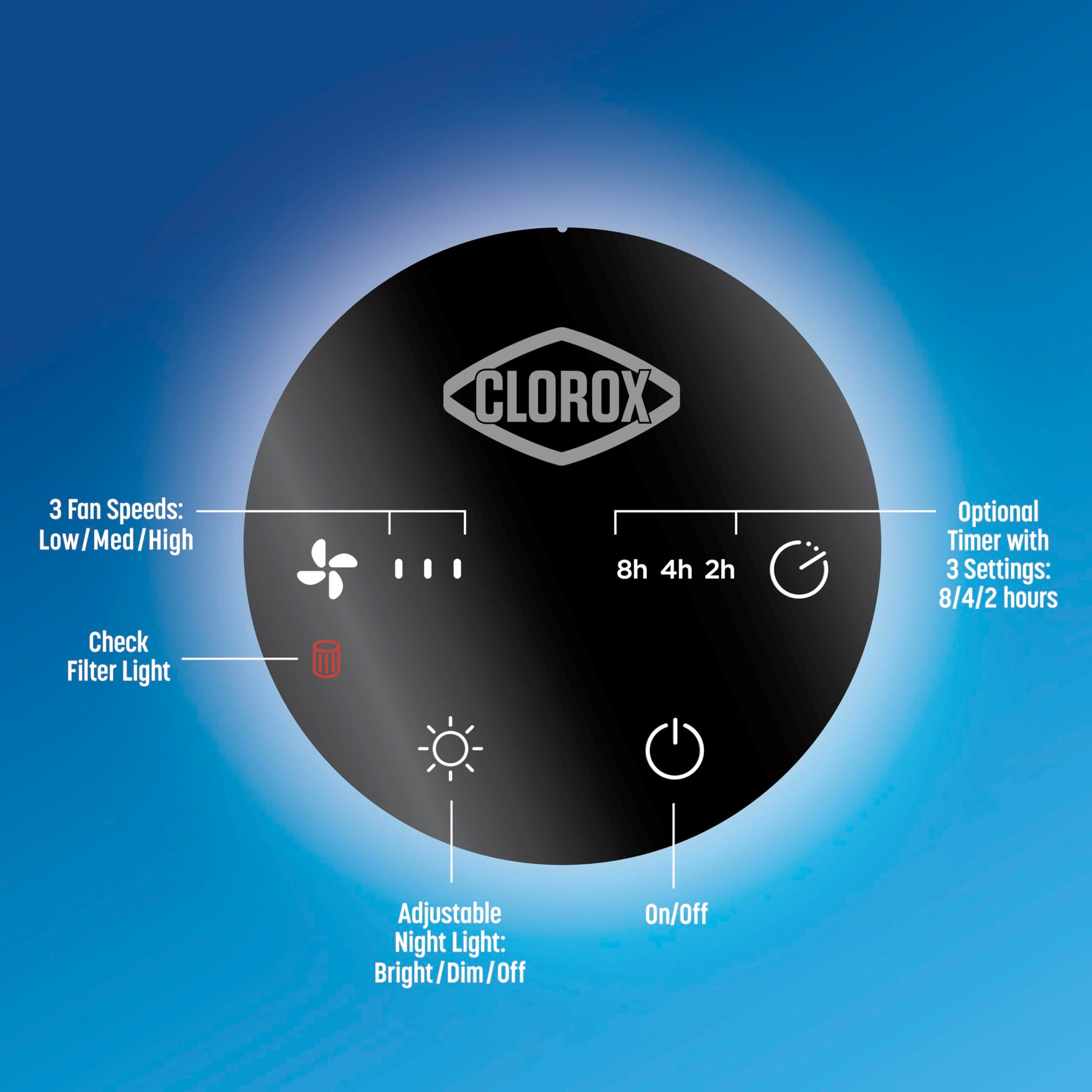 Buy now Clorox Air Purifiers for Bedroom Home, True HEPA Filter, Small Rooms Up to 200 Sq Ft, Removes 99.9% of Mold, Viruses, Wildfire Smoke, Allergens, Pet Allergies, Dust, AUTO Mode, Whisper Quiet at indiglob india