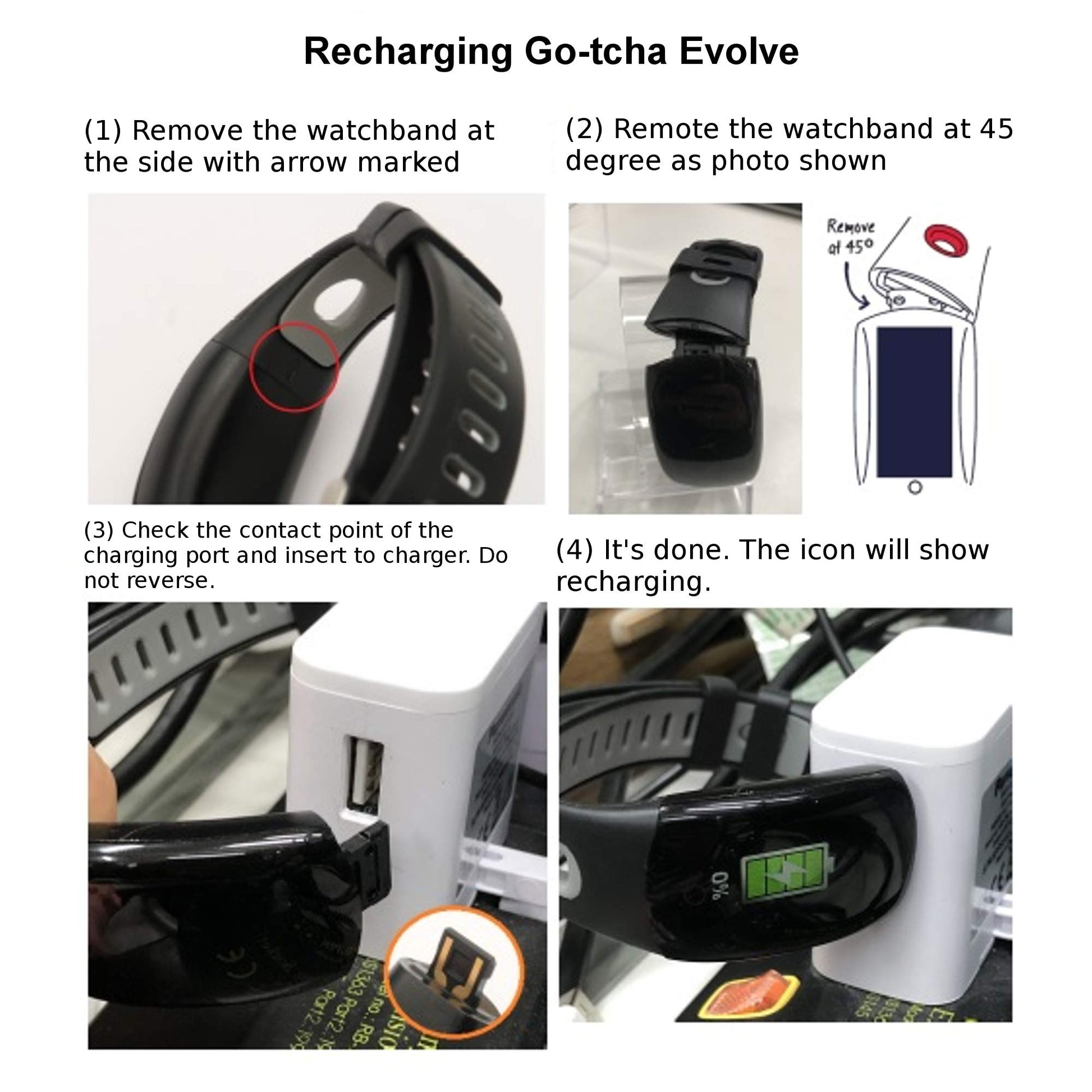 Buy now Go-tcha Evolve LED-Touch Wristband Watch for Pokemon Go with Auto Catch and Auto Spin - Black/Gray at indiglob india