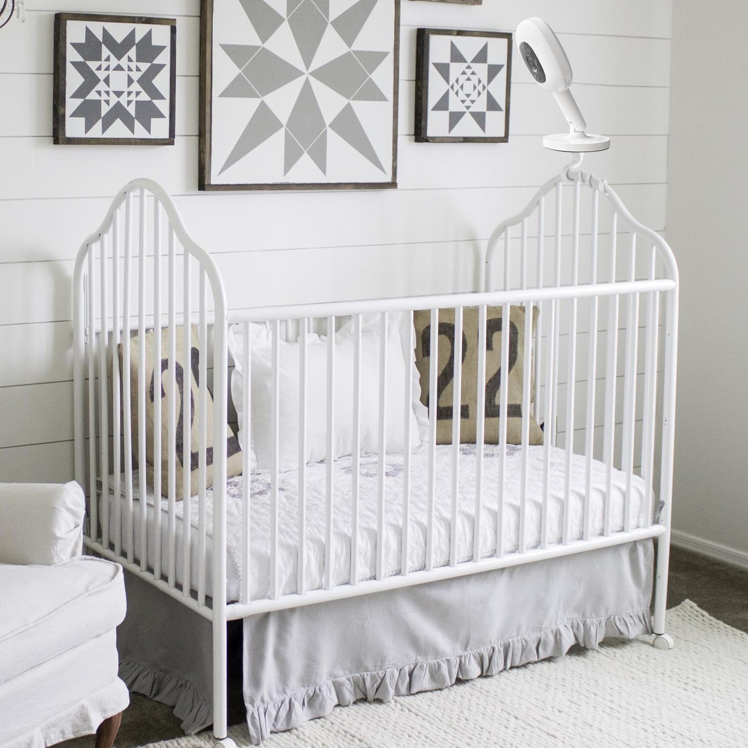 Buy now iTODOS Baby Monitor Mount Compatible with Nanit Pro Smart Baby Monitor & Flex Stand, Versatile Twist Mount Without Tools or Wall Damage,Travel Monitor Accessory -White at indiglob india