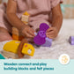Buy now Melissa & Doug Blockables™ Safari Snap and Play, Mix and Match Connectable Wooden Building Blocks Play Set Toy for Preschool Boys and Girls (34 Pcs) at indiglob india