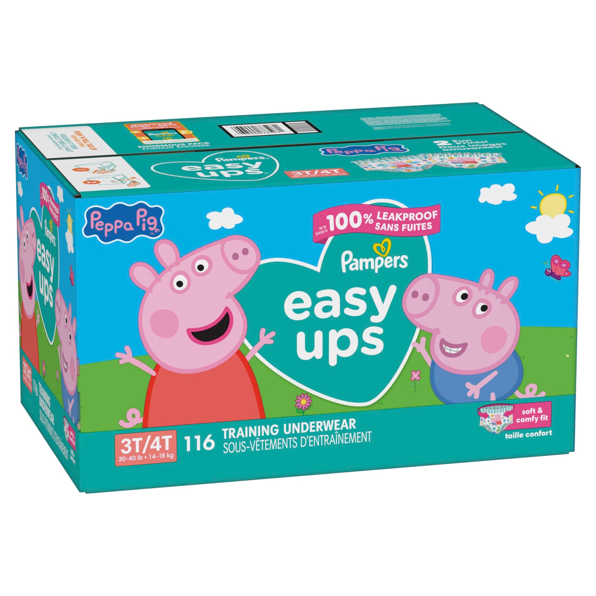 Buy now Pampers Training Pants - Easy Ups Girls & Boys - Size 3T-4T, 22 Count, Peppa Pig Underwear (Packaging May Vary) at indiglob india