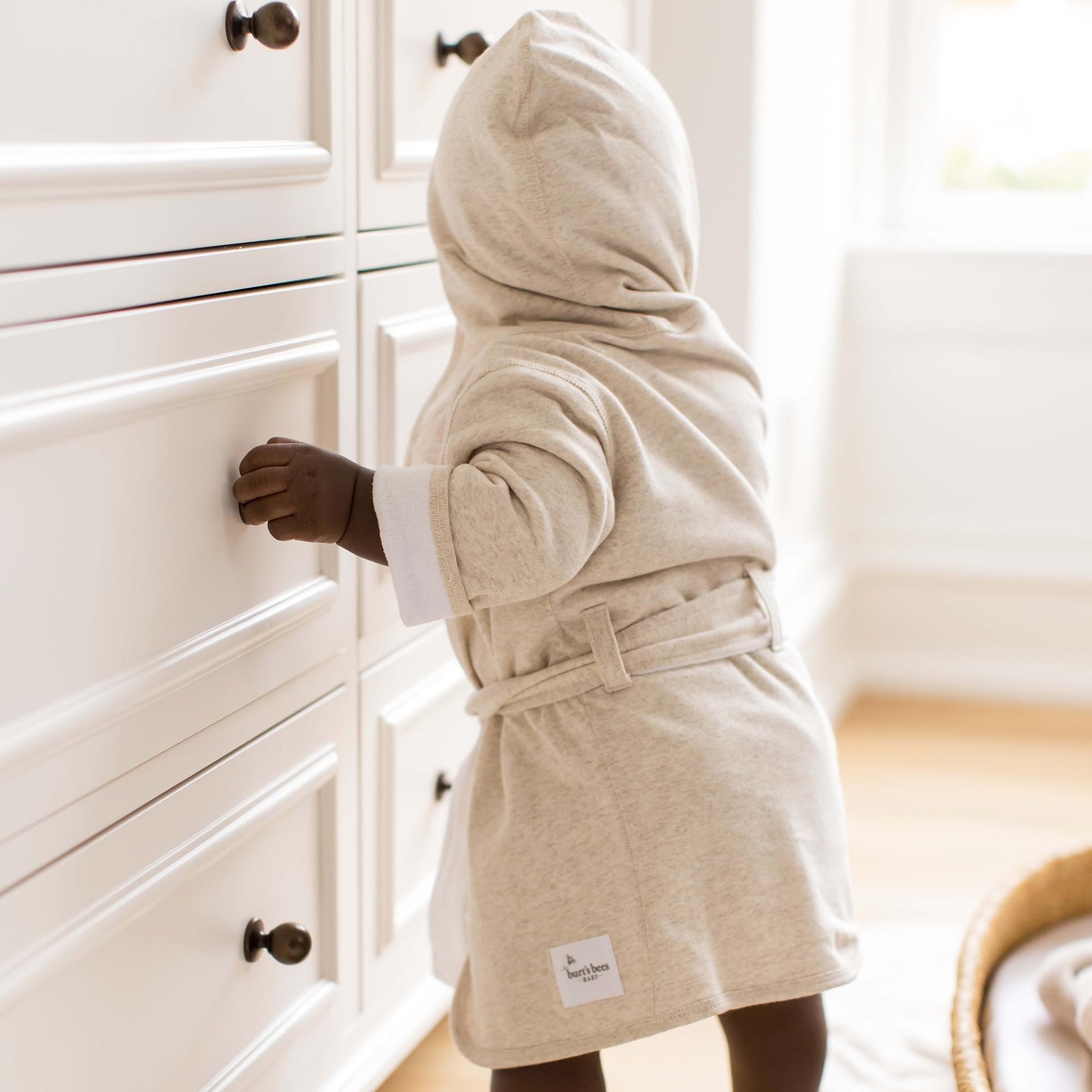 Buy now Burt's Bees Baby Infant Hooded Robe Organic Knit Terry Unisex Bathrobe, Newborn Bath Essentials, Unisex Boys and Girls, Size 0-9 Months Old at indiglob india