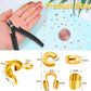 2220 Pieces Crimp Beads for Jewelry Making, Acejoz Knot Covers, Crimp Tubes and Wire Guardians with Crimping Pliers for DIY Jewelry Bracelets Necklaces Making