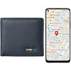 Anti-Lost Bluetooth Wallet Tracker & Finder GPS Position Locator Mens Slim Minimalist trackable Cool Leather Wallet Credit Card Holder (Coffee) (Coffee, Horizontal) (Black, Horizontal) - Blue