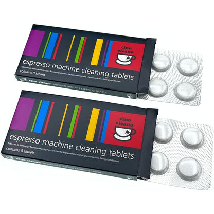 Cino Cleano Espresso Machine Cleaning Tablets, for Breville Espresso Machines, Descaling Tablets for Baristas (Pack of 2, 16 Tablets)