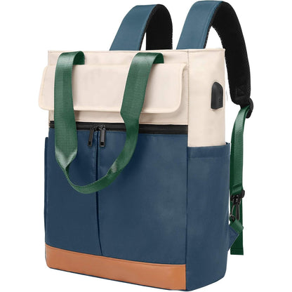 Women's Convertible Daypack Laptop Backpack, Computer Backpack Work Backpack with USB Charging Port