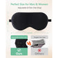 BeeVines Sleep Mask, 2 Pack 100% Real Natural Silk Eye Masks with Adjustable Strap for Sleeping, Mulberry Silk Eye Sleep Shade Cover, Blocks Light Reduces Puffy Eyes Traveling Gifts (Black & Black)
