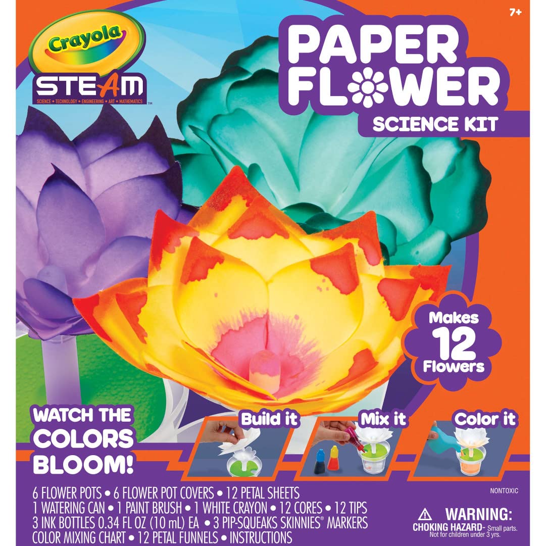 Buy now Crayola Paper Flower Science Kit, Color Changing Flowers, Gift for Kids Ages 7, 8, 9, 10 at indiglob india