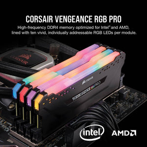 CORSAIR VENGEANCE RGB PRO DDR4 RAM 32GB (2x16GB) 3200MHz CL16-20-20-38 1.35V Intel AMD Desktop Computer Memory - Black (CMW16GX4M2C3200C16) - My Store