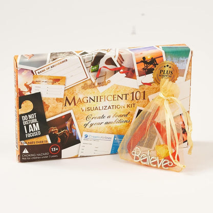 Magnificent 101 Vision Board Kit - 4 x 6 in - Scrapbook Supplies & Journaling Supplies for Adults - Cards for Vision Board