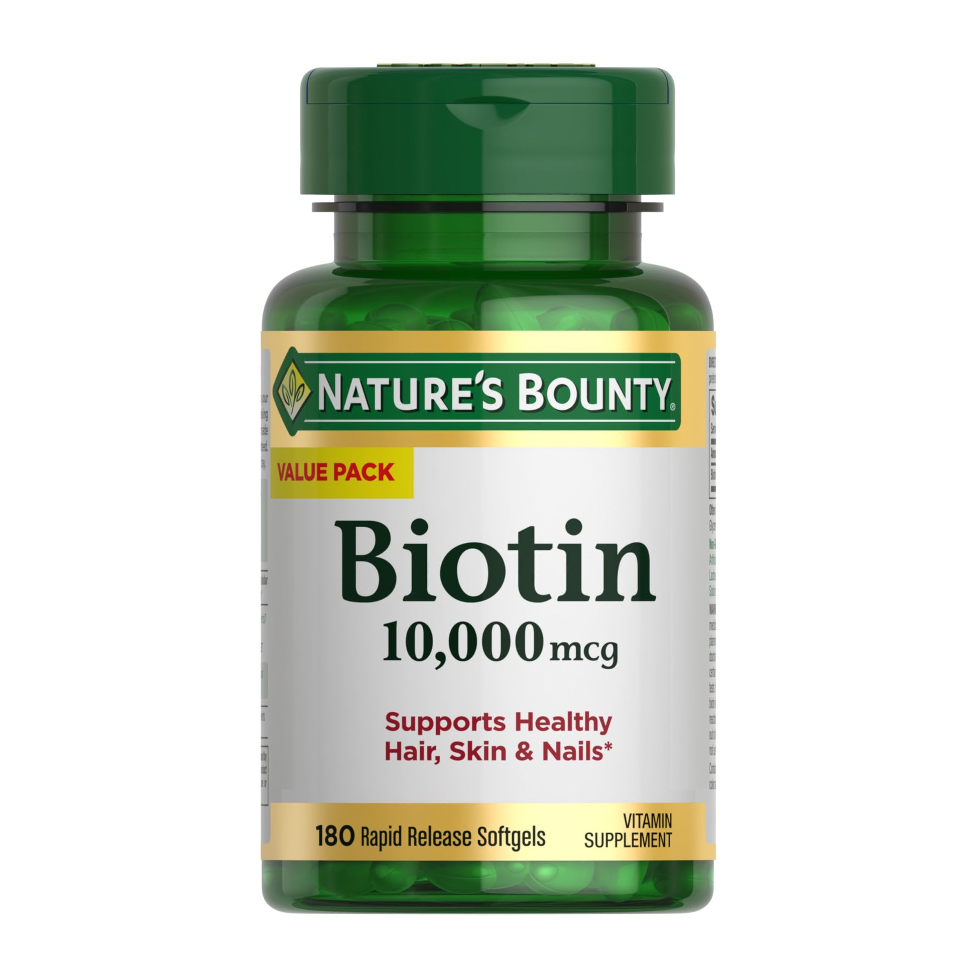 Buy now Nature's Bounty Biotin Hair Skin and Nails Vitamins, Supports Healthy Hair, Skin and Nails, 10,000 mcg, 120 Softgels (Pack of 1) at indiglob india