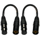 CESS-008 XLR 3-Pin Male to XLR 5-Pin Female Adapter Cable, Balanced XLR3M to XLR5F Signal Converter, 6-Inch Wire Length, 2-Pack