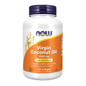Buy now NOW Foods Supplements, Virgin Coconut Oil 1000 mg, Cold Pressed and Unrefined, 120 Softgels at indiglob india