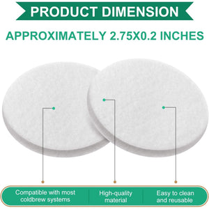 20 Pack Cold Brew Coffee Filters Include 8 Coffee Filter 12 Reusable Replacement Rubber Stoppers Kit for Cold Brew System