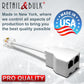 Phone Jack Splitter for Landline Telephone RJ11 6P4C 2 Way Adapter (1 Splitter + 2.5 Inch Cable) Made in USA