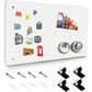 Magnetic Board,17.5" x 11.4" Magnet Bulletin Board to Display Magnetic Notes, Poetry, Photos, Suitable for Wall, Refrigerator, Cabinet etc, Come with 4 Pcs Dual Lock Tape and Screws (Gray)