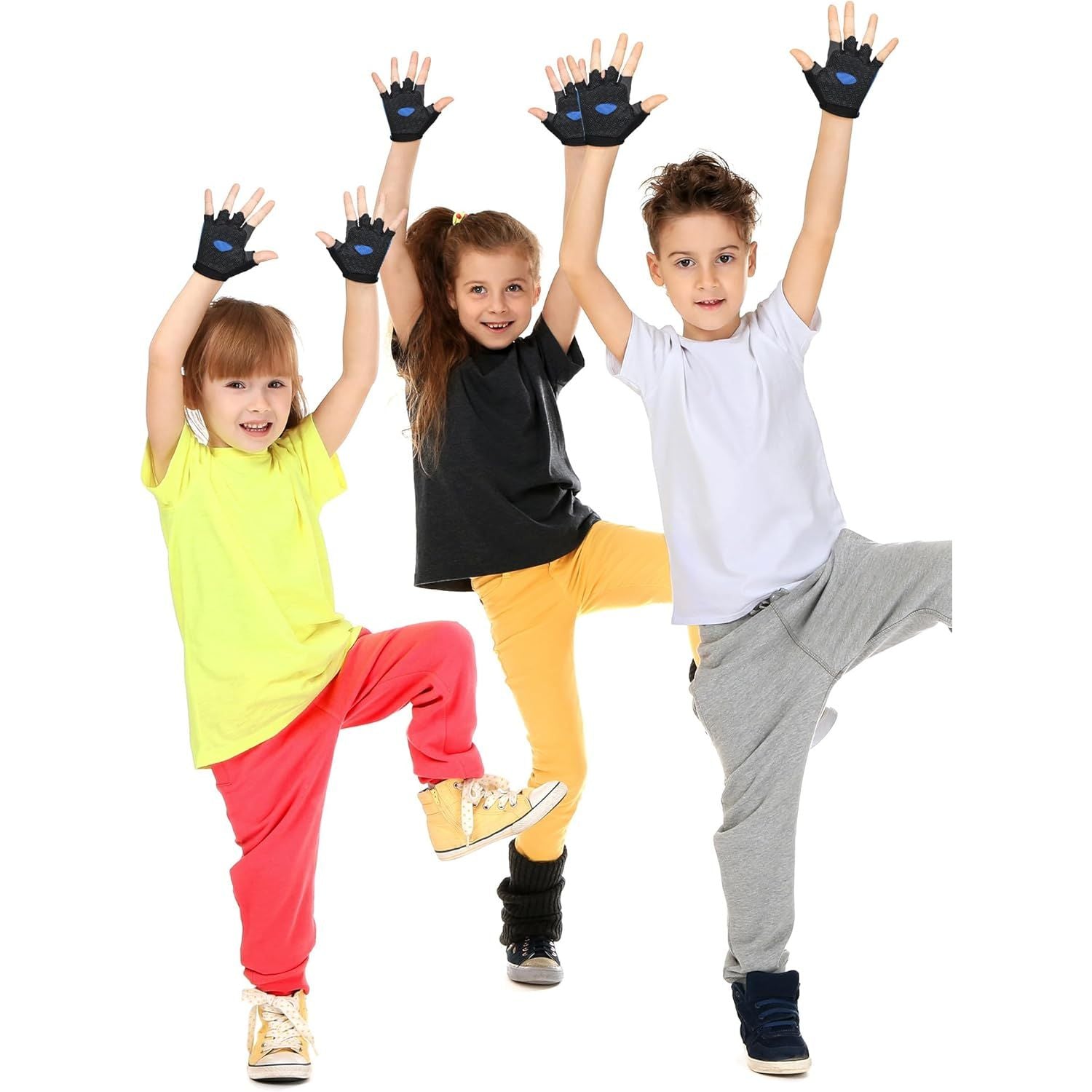 Buy now SATINIOR 4 Pairs Fingerless Gloves Half-finger Cycling Sport Gloves for Outdoor Sports Biking Riding at indiglob india