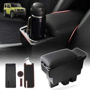 Autorder Center Console Storage Box for Suzuki Jimny JB64W/JB74W 2018-2025 Accessories Armrest Box Replacement with Cup Holder Insert