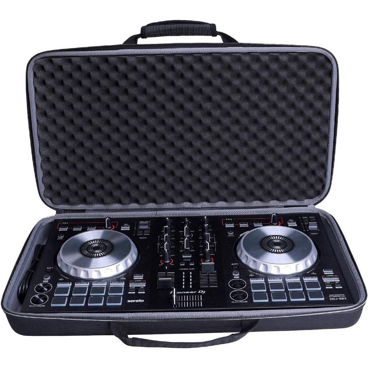 Buy now XANAD Case for Pioneer DJ DDJ FLX4 / DDJ-400 / DDJ-SB3 / DDJ-SB2 Portable 2-channel Controller or DDJ-RB Performance DJ Controller - Hard EVA Storge Bag(Black) at indiglob india