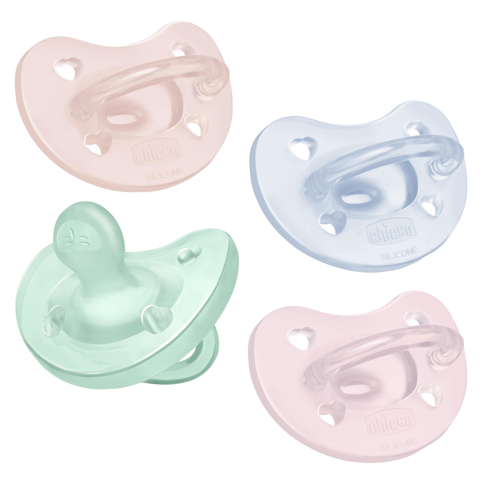 Buy now Chicco PhysioForma Silicone Orthodontic Pacifier, 0-6m | 100% Soft Silicone | Supports Breathing & Oral Development | Satin-Textured Nipple | Includes Sterilizing Case | BPA Free | Blue/Green, 2pk at indiglob india