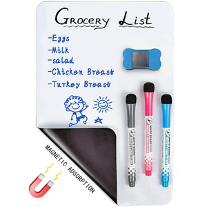 12” X 8”Whiteboard Magnetic Dry Erase Board Self Adhesive for Any Smooth Surface with New Stain Resistant Technology,Home Kitchen Fridge Shopping List and Office Notice Board - My Store
