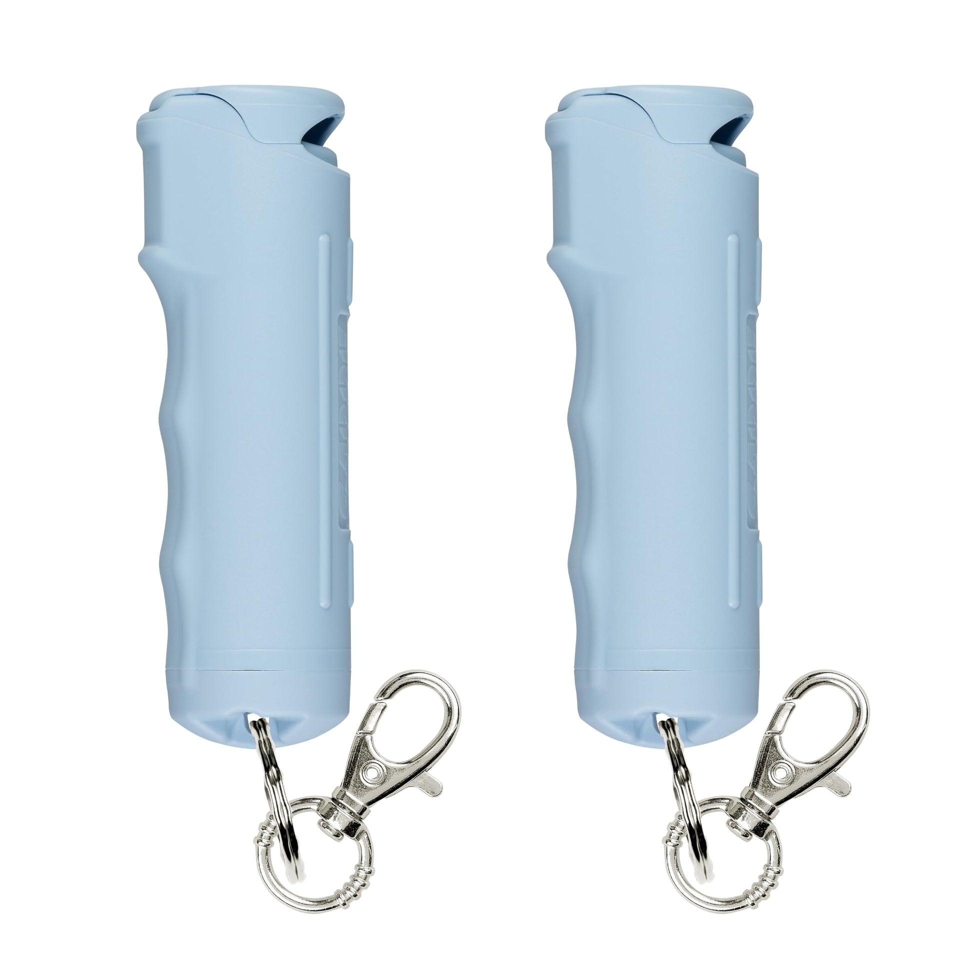 Buy now Sabre Pepper Gel - Fast Flip Top, Snap-Clip Keychain, Easy to Use & Carry, Maximum Police Strength OC Spray with UV Dye for Self Defense, 10 Second Spray Time, Finger Grip for Faster Aim, 0.54 fl oz Chambray Blue, 2-Pack at indiglob india