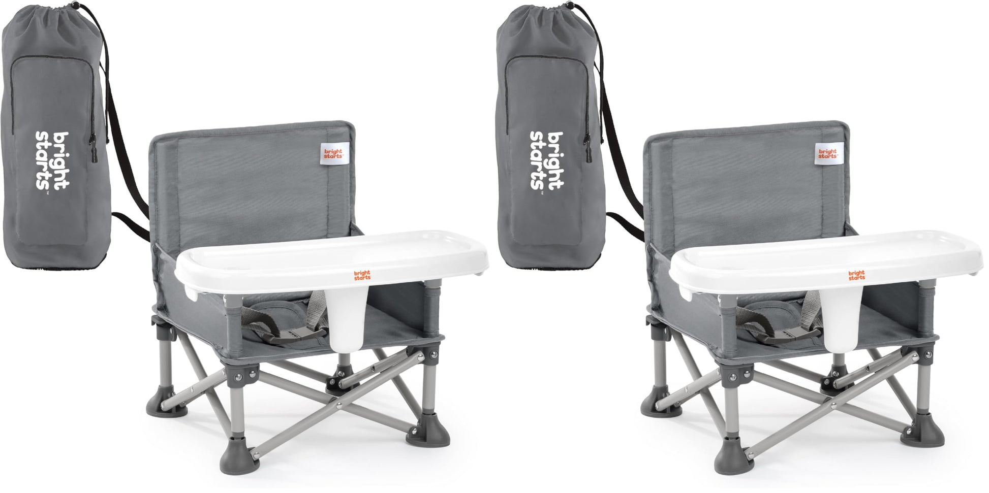 Buy now Summer by Bright Starts Pop 'N Sit Portable Booster Chair, Floor Seat, Indoor/Outdoor Use, Compact Fold, Green, 6 Mos - 3 Yrs Gray 2 1 Count (Pack of 2) at indiglob india