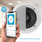 Pyle 5.25” Pair Bluetooth Flush Mount In-wall In-ceiling 2-Way Speaker System Quick Connections Changeable Round/Square Grill Polypropylene Cone & Polymer Tweeter Stereo Sound 150 Watt (PDICBT552RD)